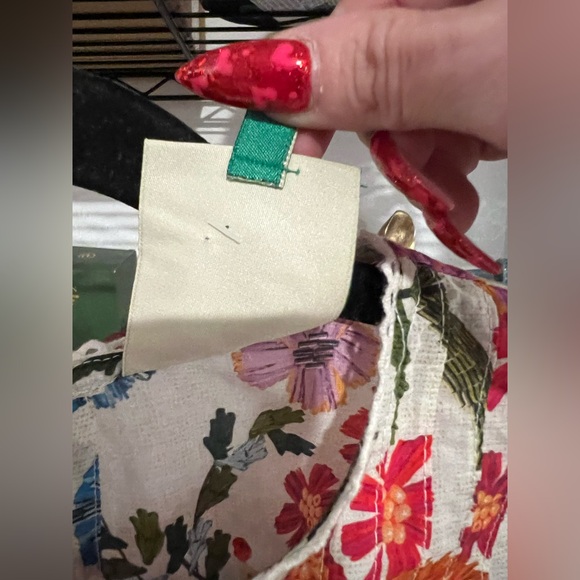 FARM RIO Ruffled Floral-Print Cotton Top, SMALL NWOT - Picture 7 of 7